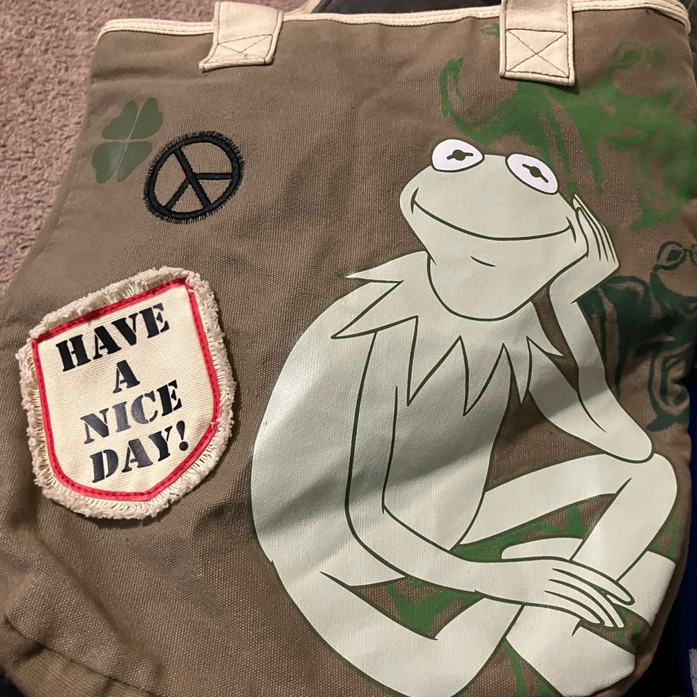 NWOT Kermit the Frog Muppets Tote Bag